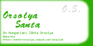 orsolya santa business card