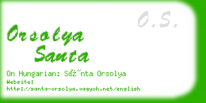 orsolya santa business card